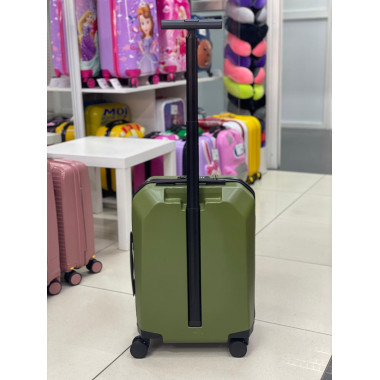 Чемодан 20 дюймов Yufei Lift хаки из поликарбоната (ручная кладь)